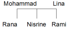 Arbre g&eacute;n&eacute;alogique Nisrine (un fr&egrave;re et une soeur)
