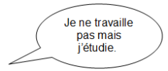 "Je ne travaille pas, mais j'&eacute;tudie."